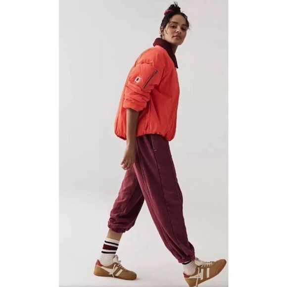 NWT Free People Movement Jacket Outpost Bomber Puffer Cherry Tomato - Picture 4 of 10